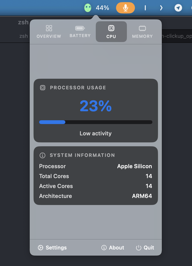 CPU Tab