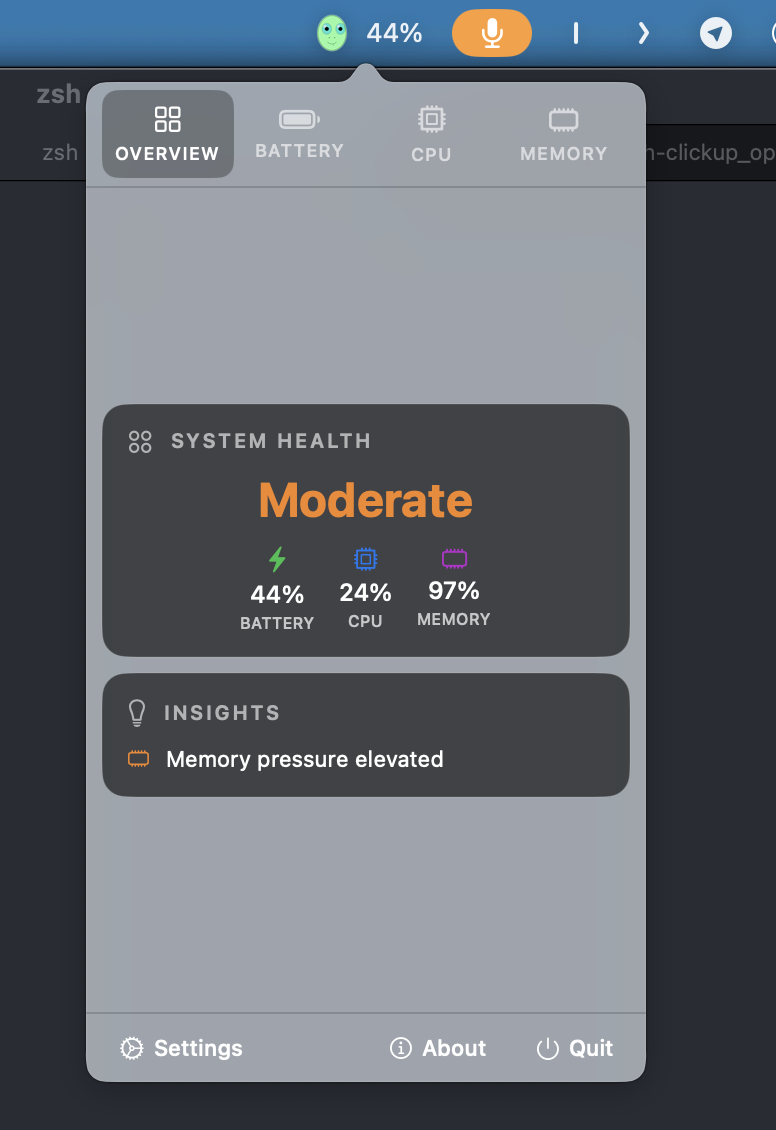 Memory Tab